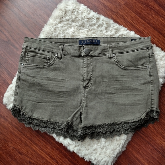 52 Tinsel Denim Couture Womens Shorts 